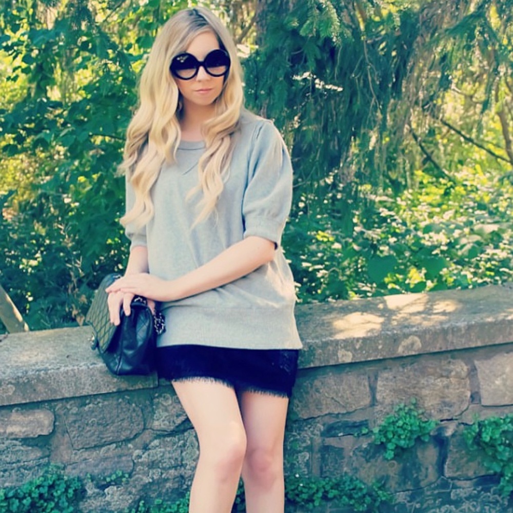 Marc by Marc Jacobs Soft Grey Wool and Rabbit Hair Top